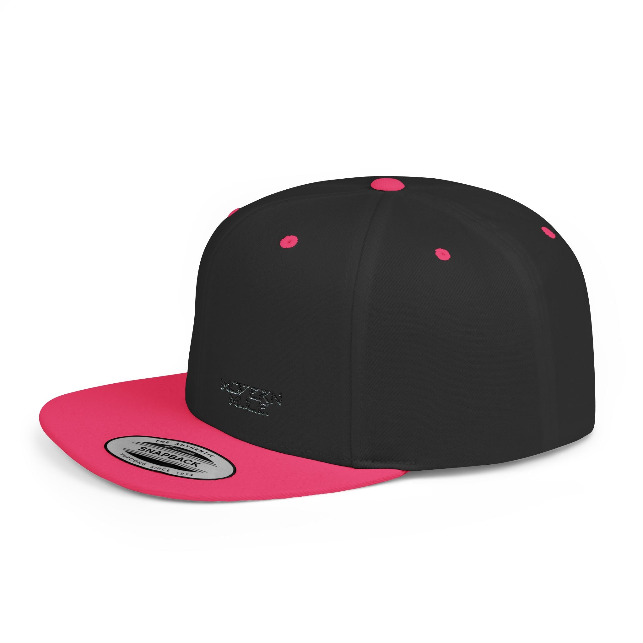 Modern Mule Flat Bill Snapback Hat — Minimal Embroidered Streetwear Cap