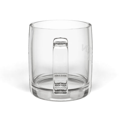 Engraved Glass Coffee Mug — Modern Mule Logo, 12.25 oz