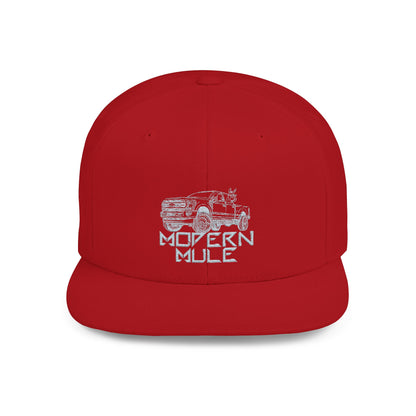 Teal Emblem Ford Diesel Truck Flat Bill Snapback — "Modern Mule"