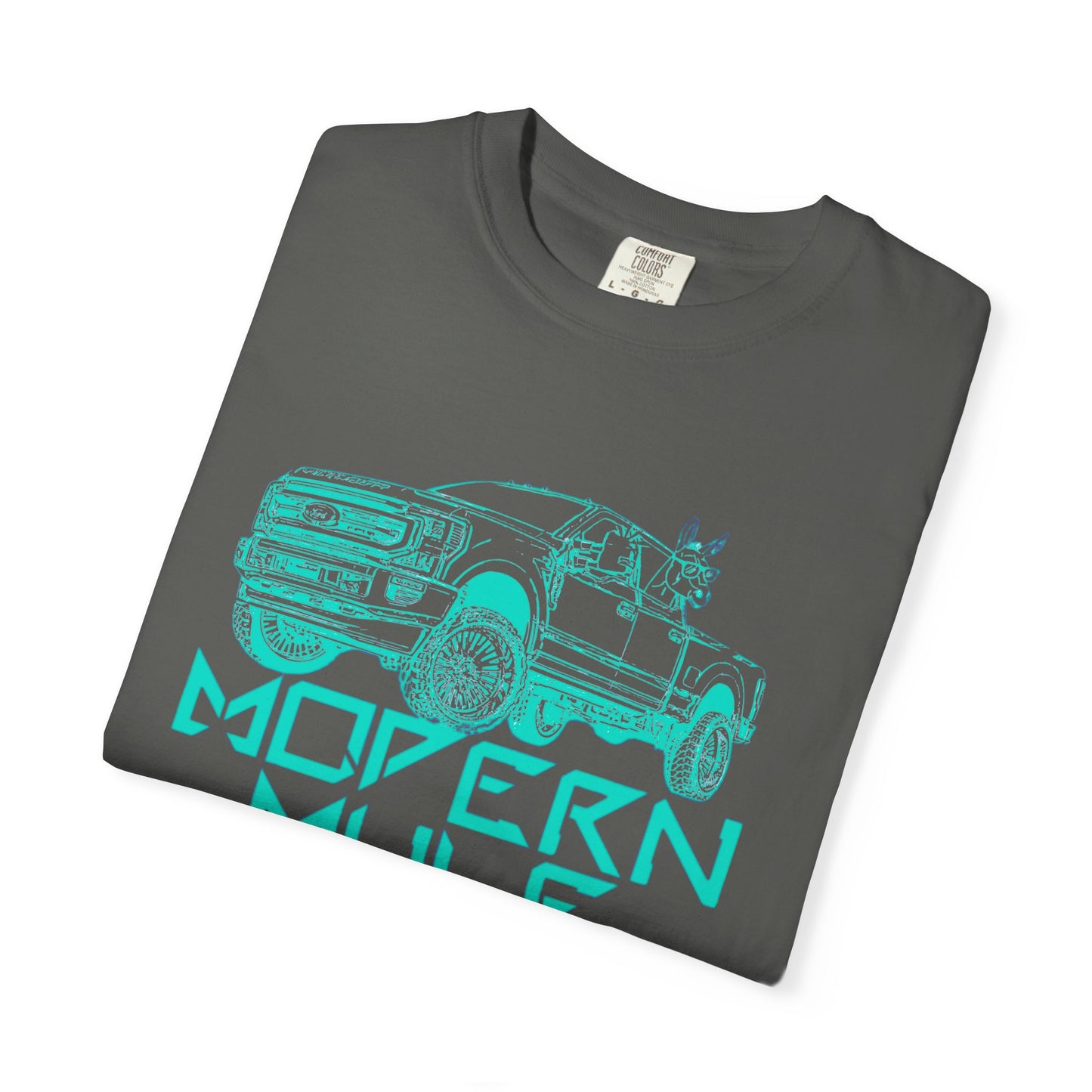 Modern Mule Truck T-Shirt — 'Modern Mule' Graphic Tee with Mini Donkey Back Art