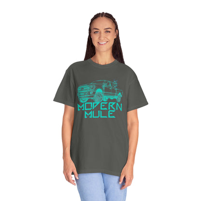 Modern Mule Truck T-Shirt — 'Modern Mule' Graphic Tee with Mini Donkey Back Art