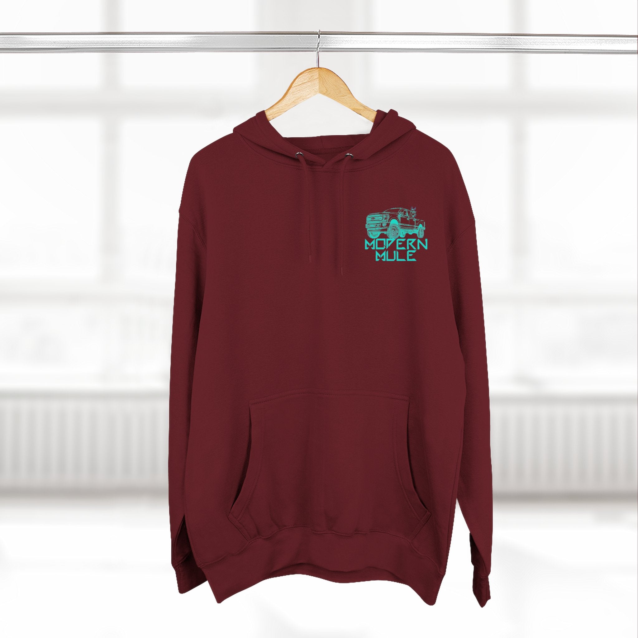 Modern Mule Logo Hoodie — Minimal Graphic Fleece Pullover