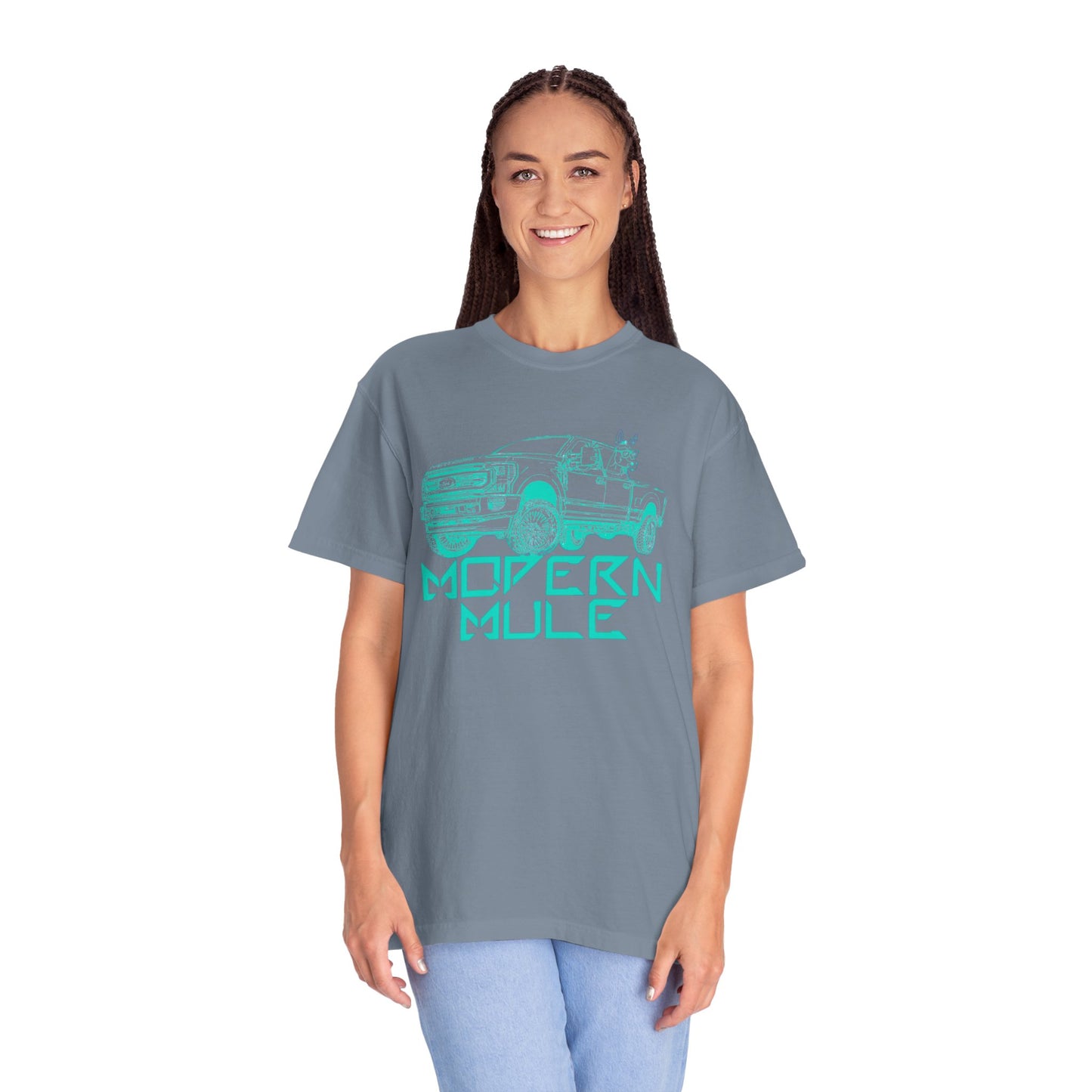 Modern Mule Truck T-Shirt — 'Modern Mule' Graphic Tee with Mini Donkey Back Art
