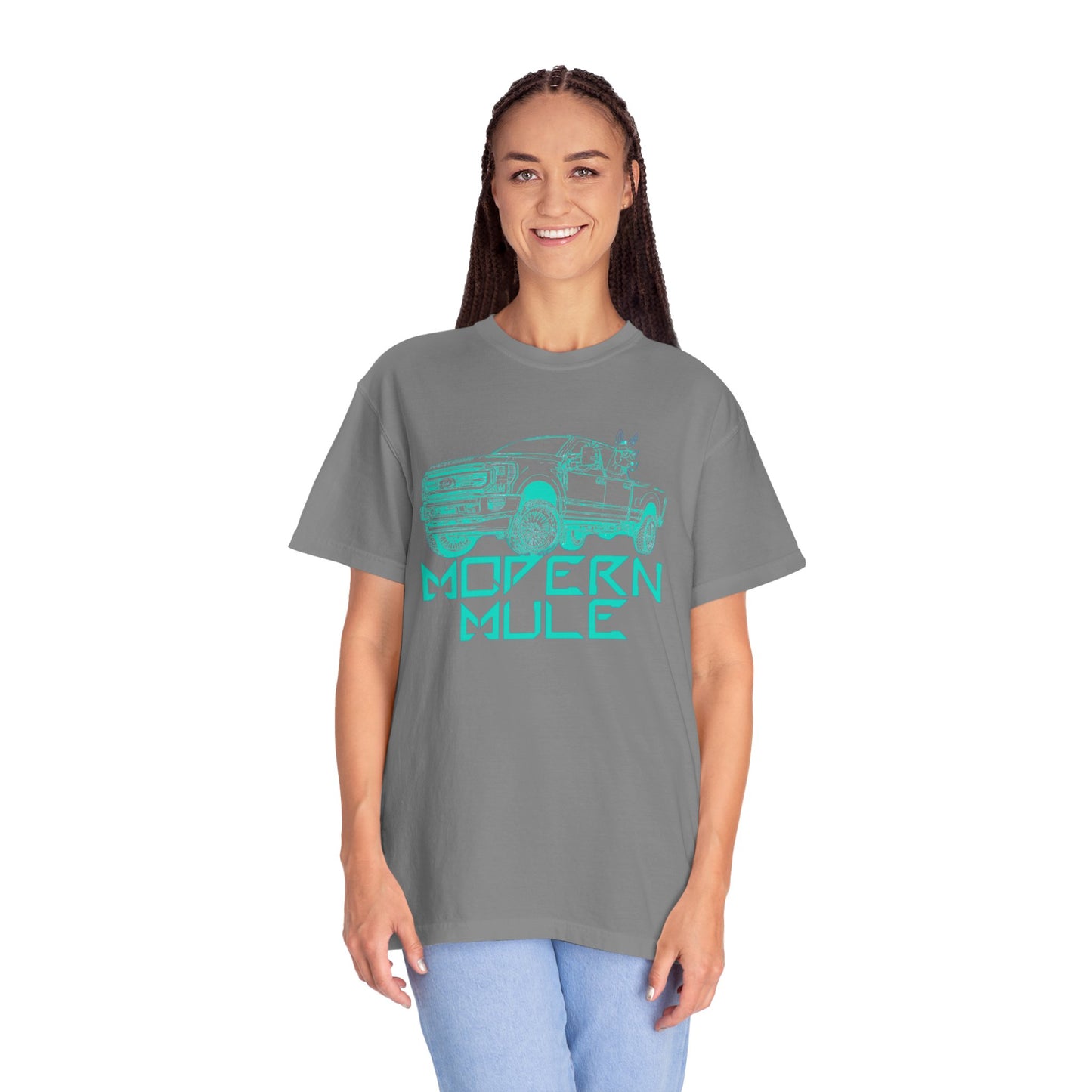 Modern Mule Truck T-Shirt — 'Modern Mule' Graphic Tee with Mini Donkey Back Art