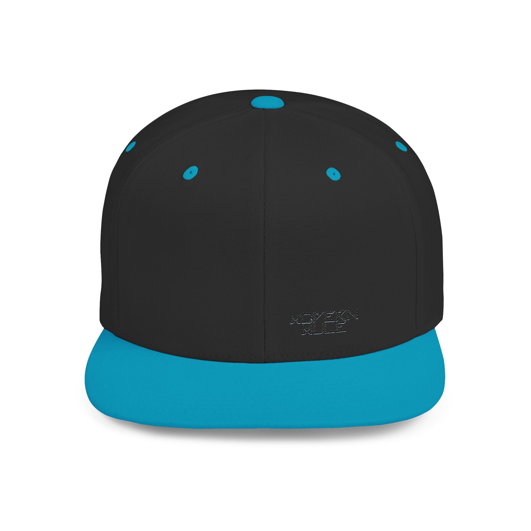 Modern Mule Flat Bill Snapback Hat — Minimal Embroidered Streetwear Cap