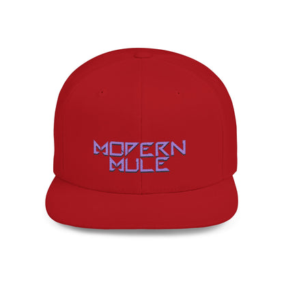 Royal Blue Logo Flat Bill Snapback — mdern mule Hat