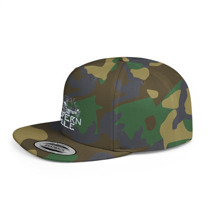 Teal Emblem Ford Diesel Truck Flat Bill Snapback — "Modern Mule"