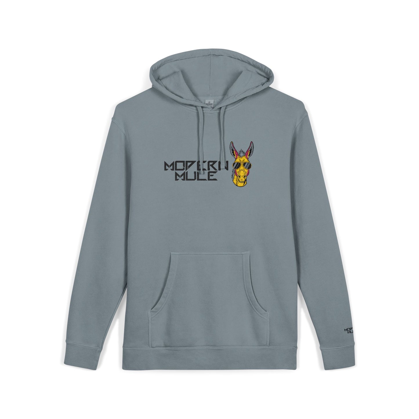 Modern Mule Funny Hoodie — Pigment-Dyed Casual Pullover