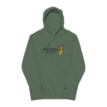Modern Mule Funny Hoodie — Pigment-Dyed Casual Pullover