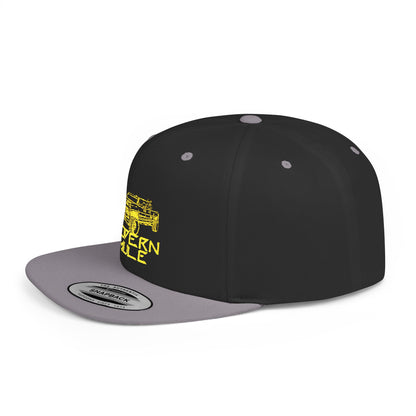 Modern Mule Diesel Truck Lime Green Logo Flat Bill Snapback