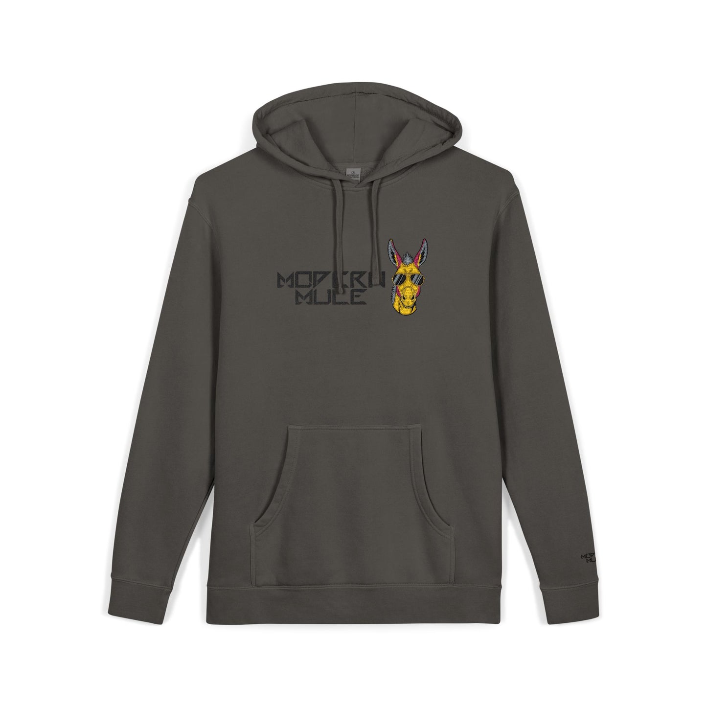 Modern Mule Funny Hoodie — Pigment-Dyed Casual Pullover