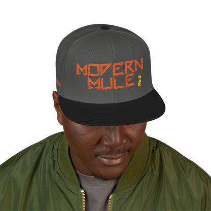 Snapback Hat — "Modern Mule Haulin' Auss" Embroidered Diesel Truck Design