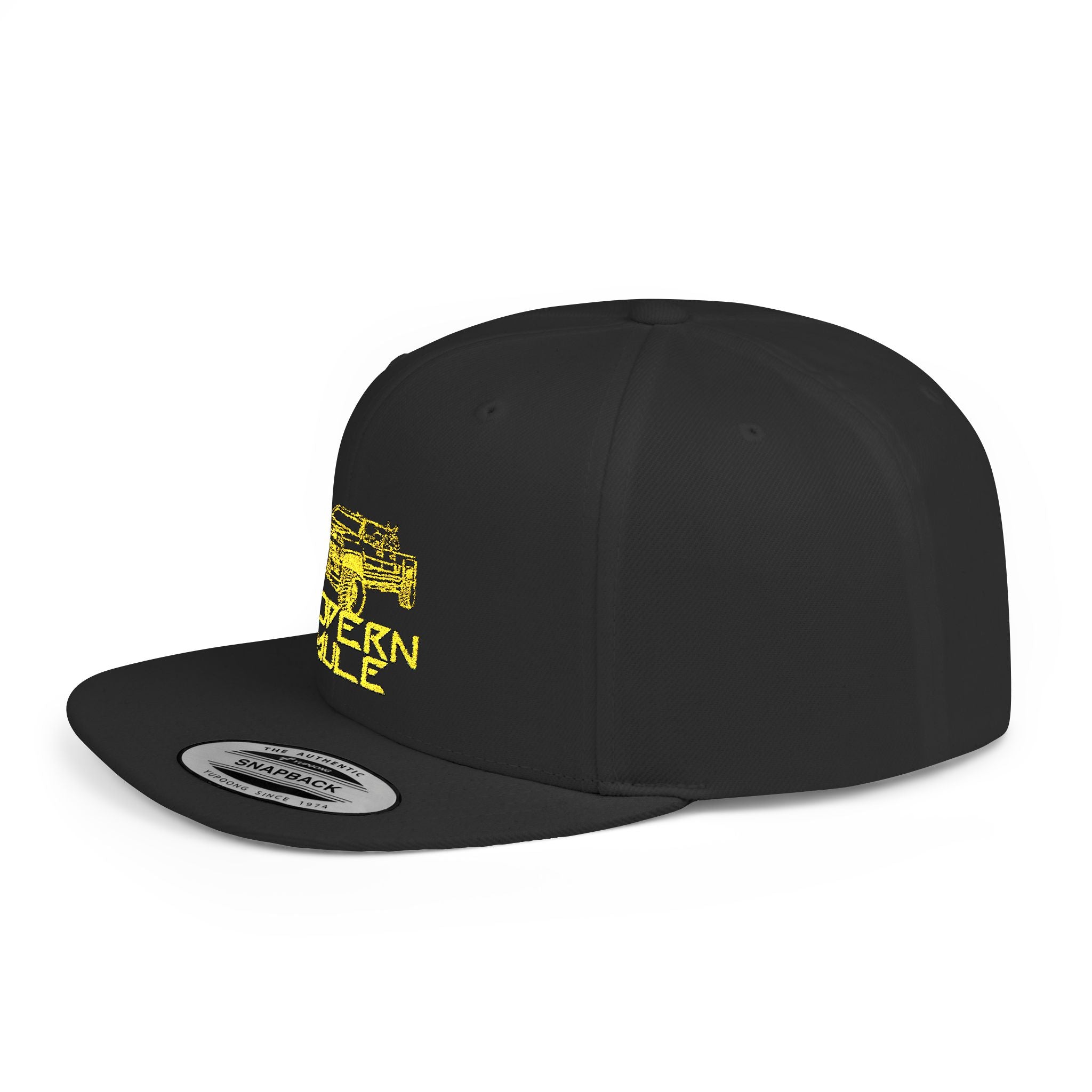Modern Mule Diesel Truck Lime Green Logo Flat Bill Snapback