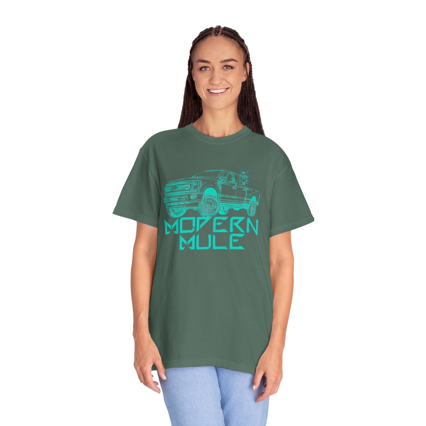 Modern Mule Truck T-Shirt — 'Modern Mule' Graphic Tee with Mini Donkey Back Art