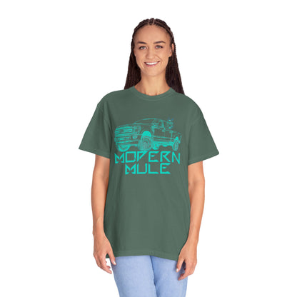 Modern Mule Truck T-Shirt — 'Modern Mule' Graphic Tee with Mini Donkey Back Art