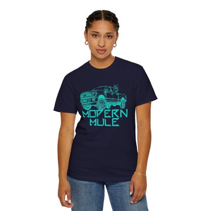Modern Mule Truck T-Shirt — 'Modern Mule' Graphic Tee with Mini Donkey Back Art