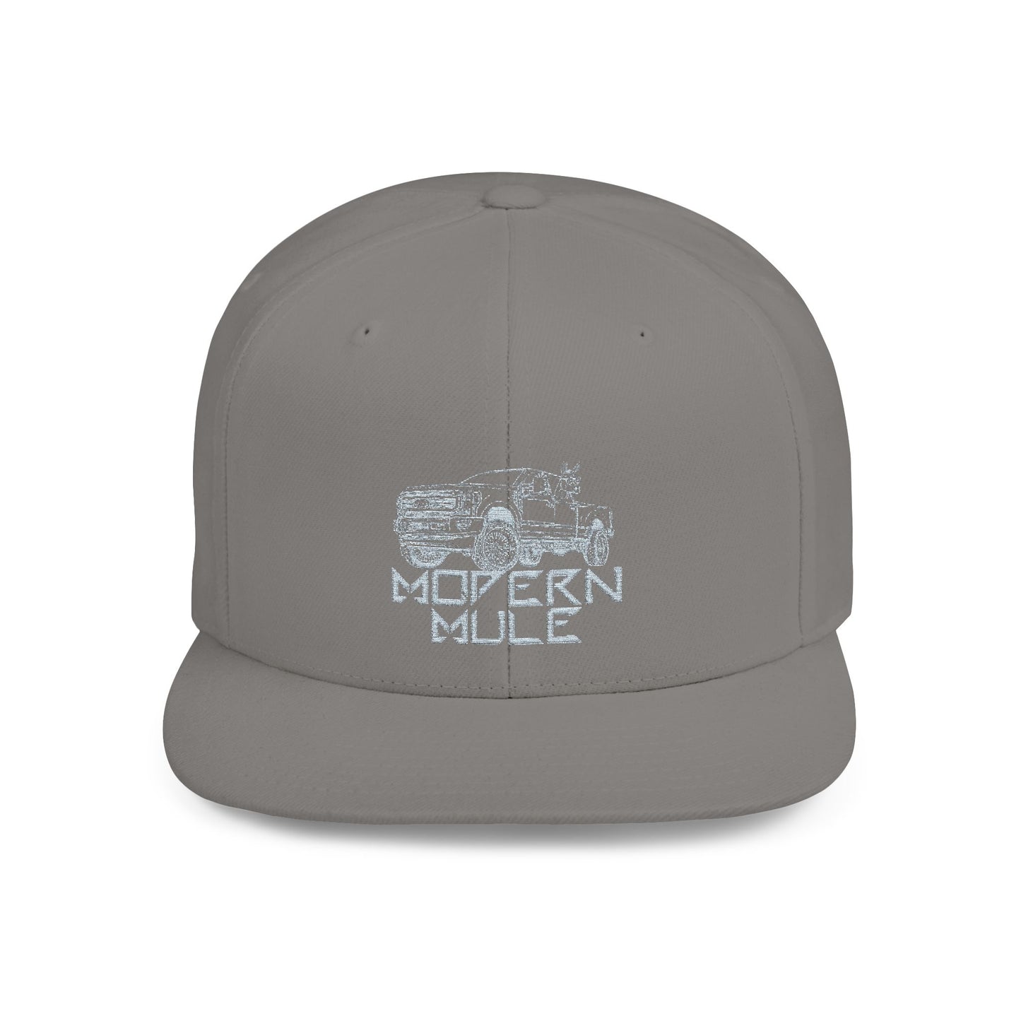 Teal Emblem Ford Diesel Truck Flat Bill Snapback — "Modern Mule"