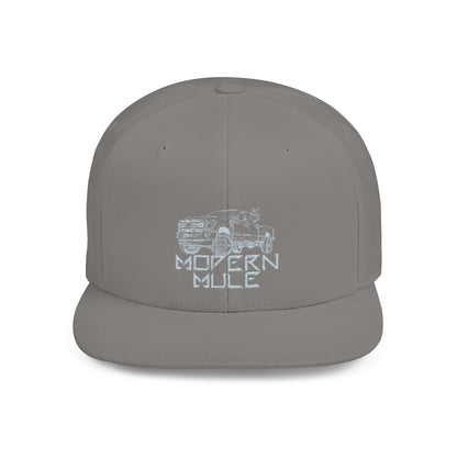 Teal Emblem Ford Diesel Truck Flat Bill Snapback — "Modern Mule"