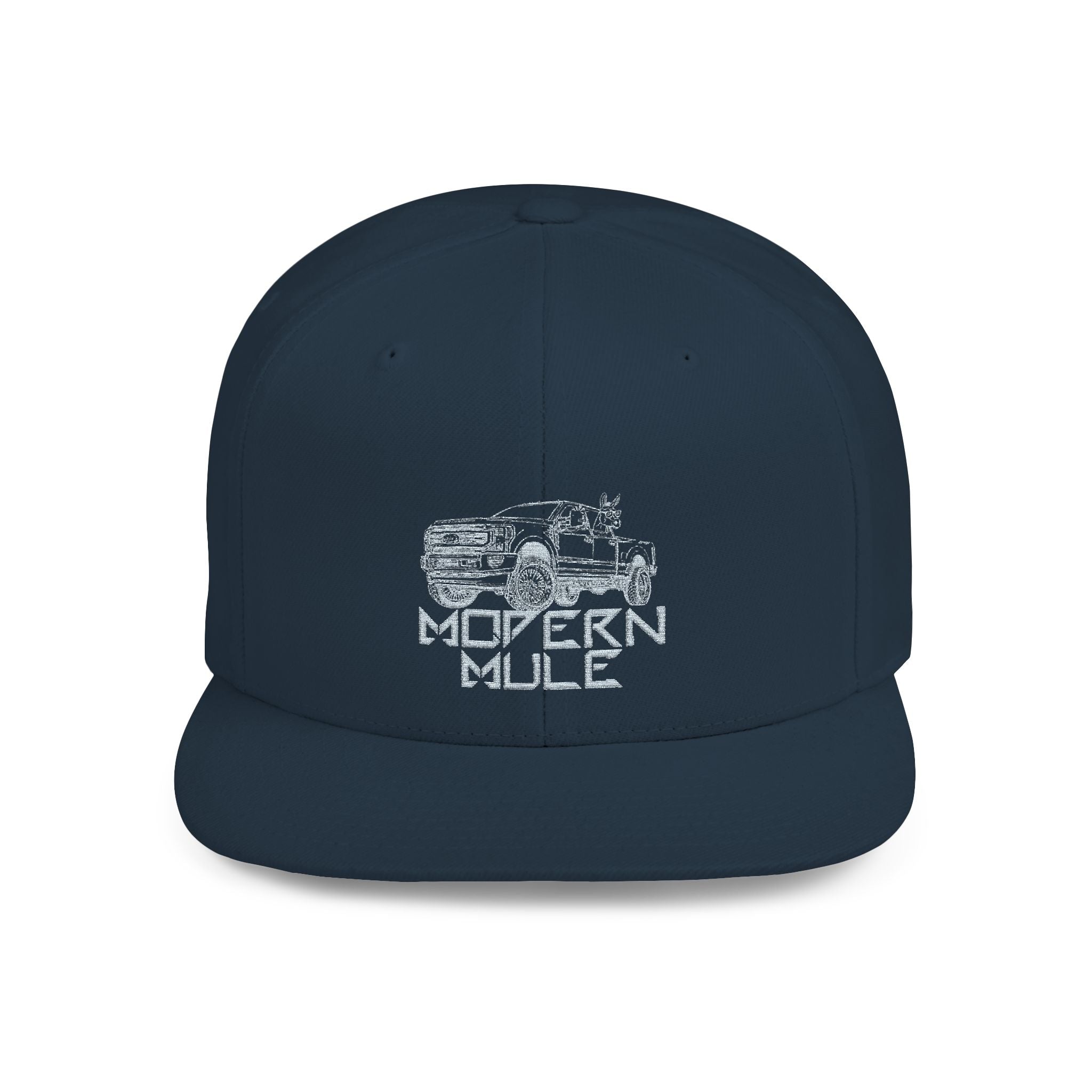 Teal Emblem Ford Diesel Truck Flat Bill Snapback — "Modern Mule"