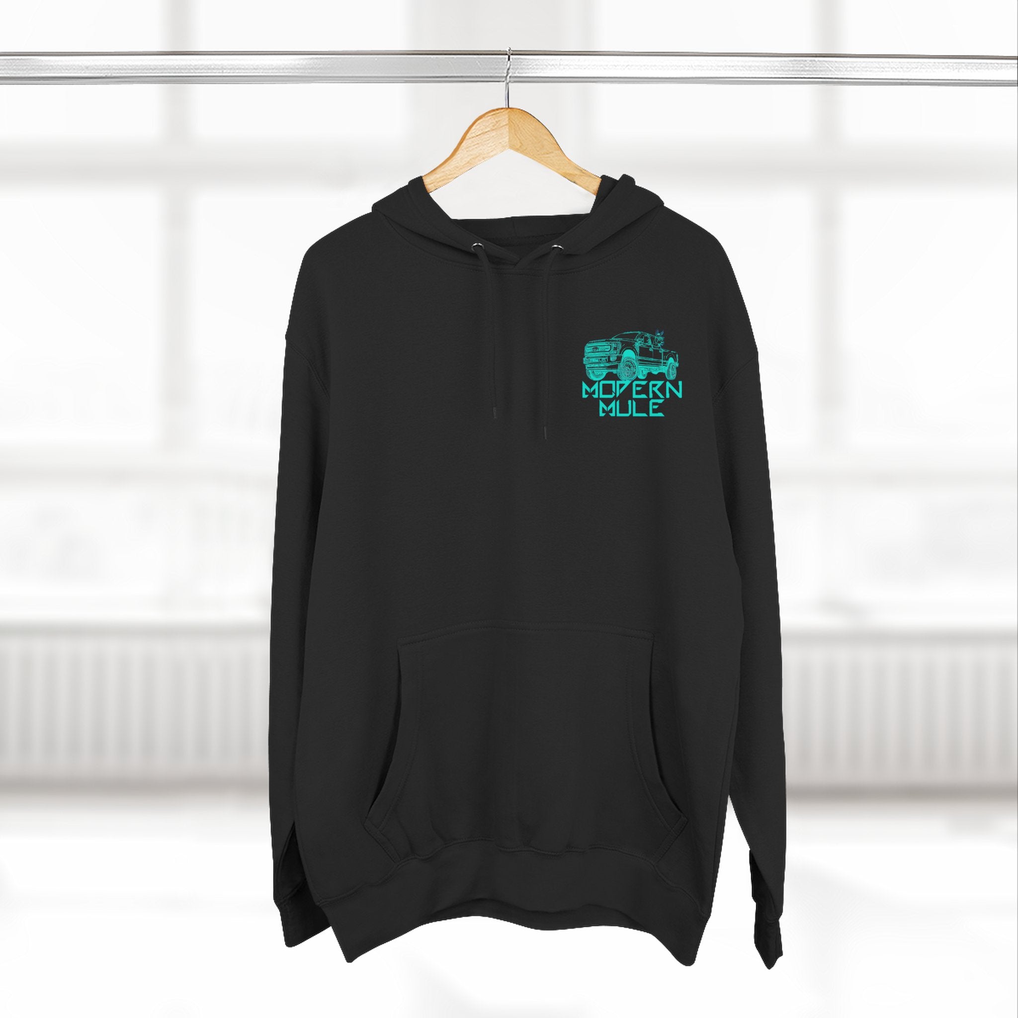 Modern Mule Logo Hoodie — Minimal Graphic Fleece Pullover