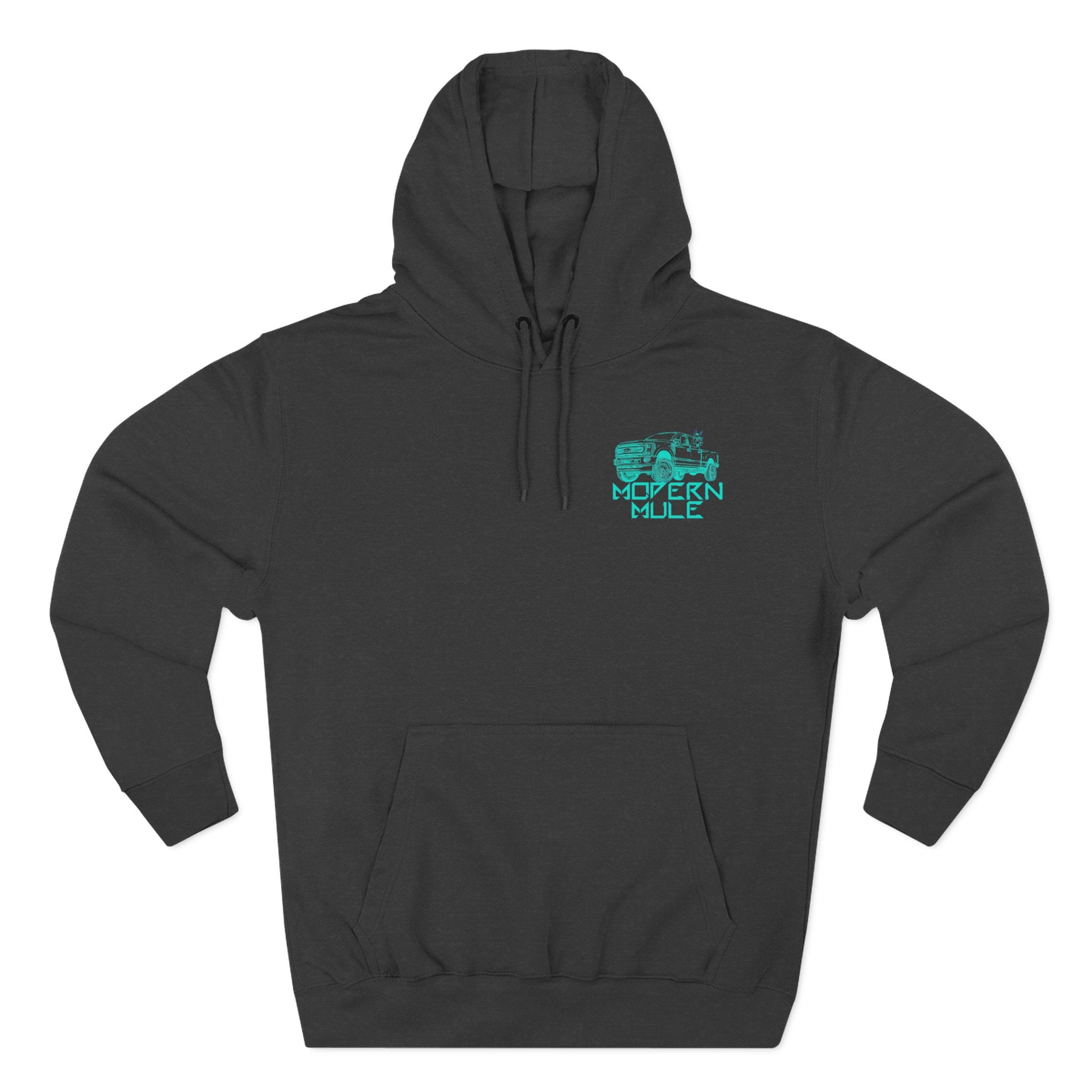 Modern Mule Logo Hoodie — Minimal Graphic Fleece Pullover