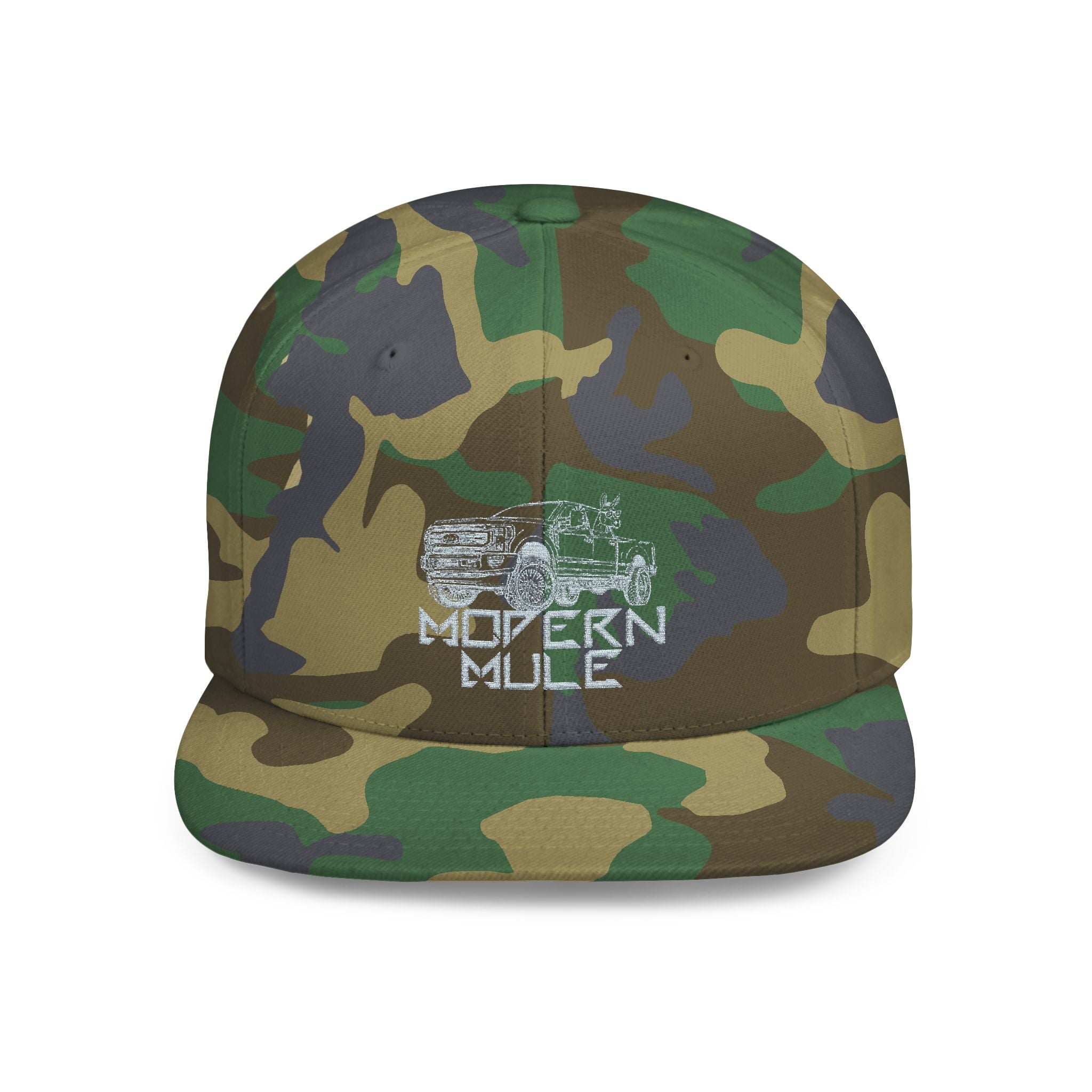 Teal Emblem Ford Diesel Truck Flat Bill Snapback — "Modern Mule"