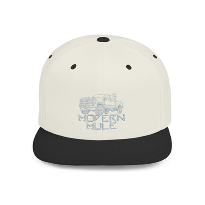 Teal Emblem Ford Diesel Truck Flat Bill Snapback — "Modern Mule"