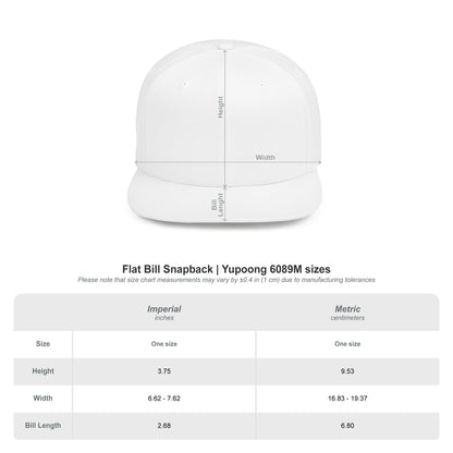 Modern Mule Flat Bill Snapback Hat — Minimal Embroidered Streetwear Cap