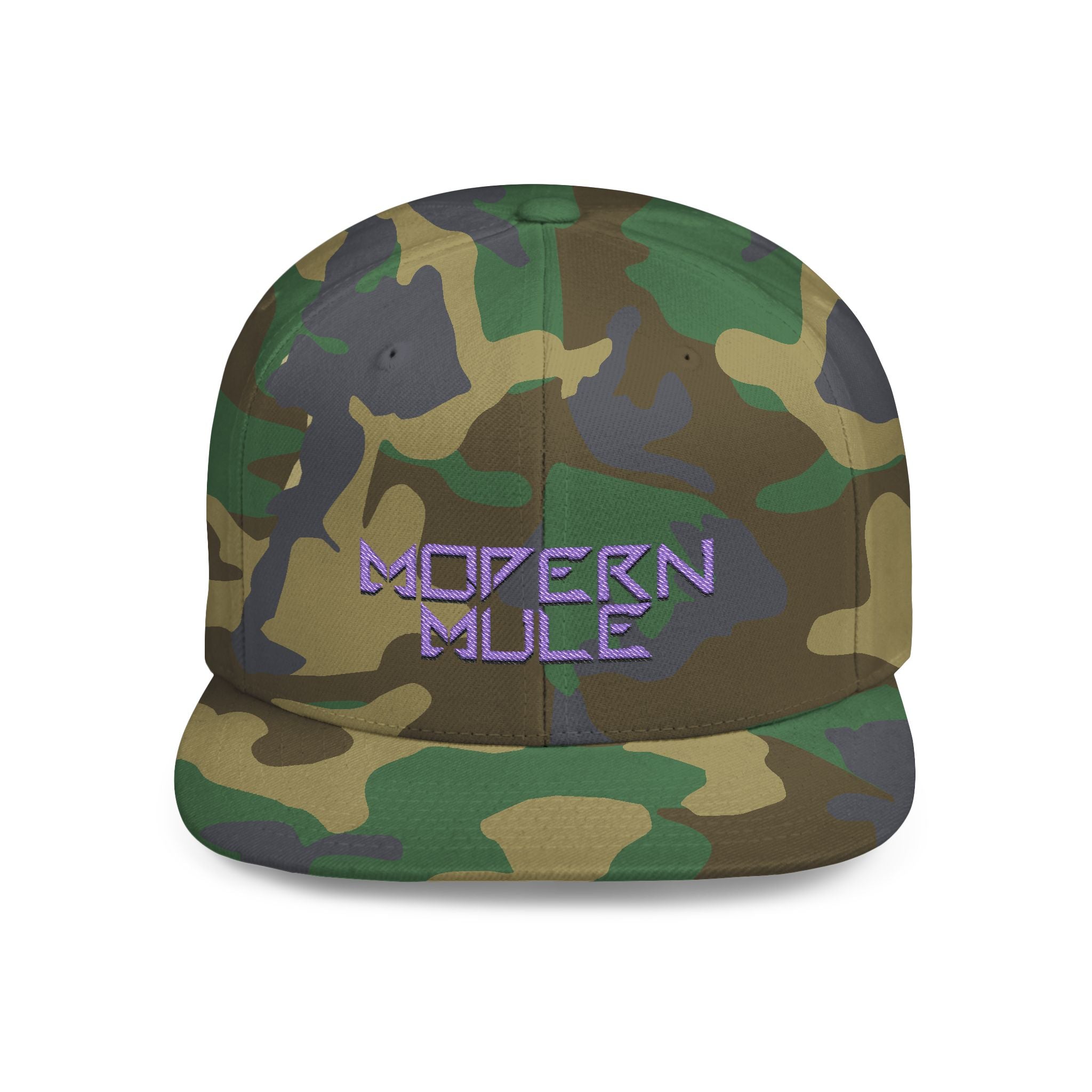 Royal Blue Logo Flat Bill Snapback — mdern mule Hat