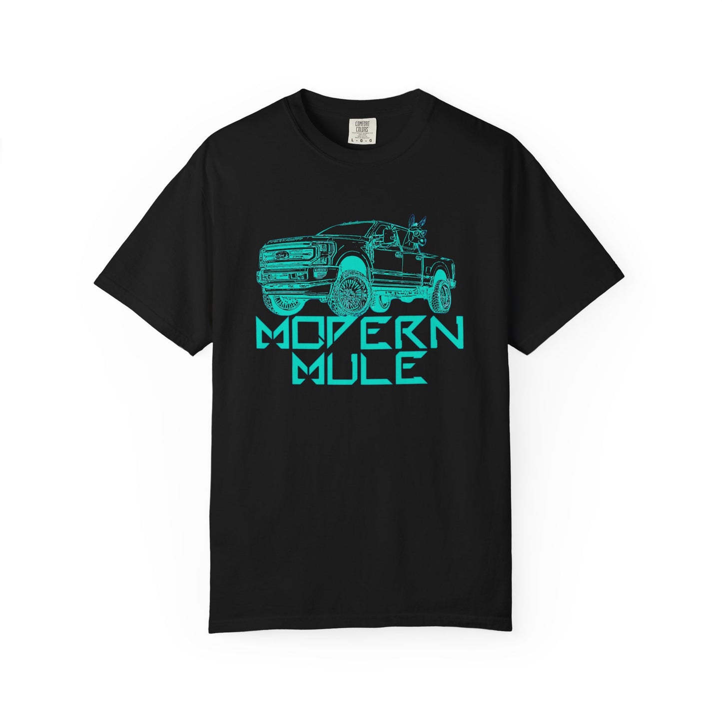 Modern Mule Truck T-Shirt — 'Modern Mule' Graphic Tee with Mini Donkey Back Art